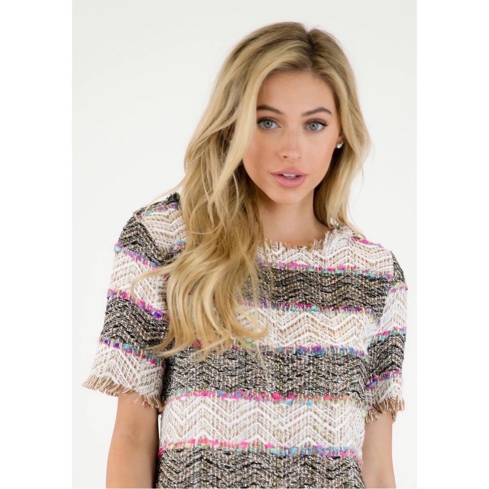 Coco Colorful Tweed Top Large